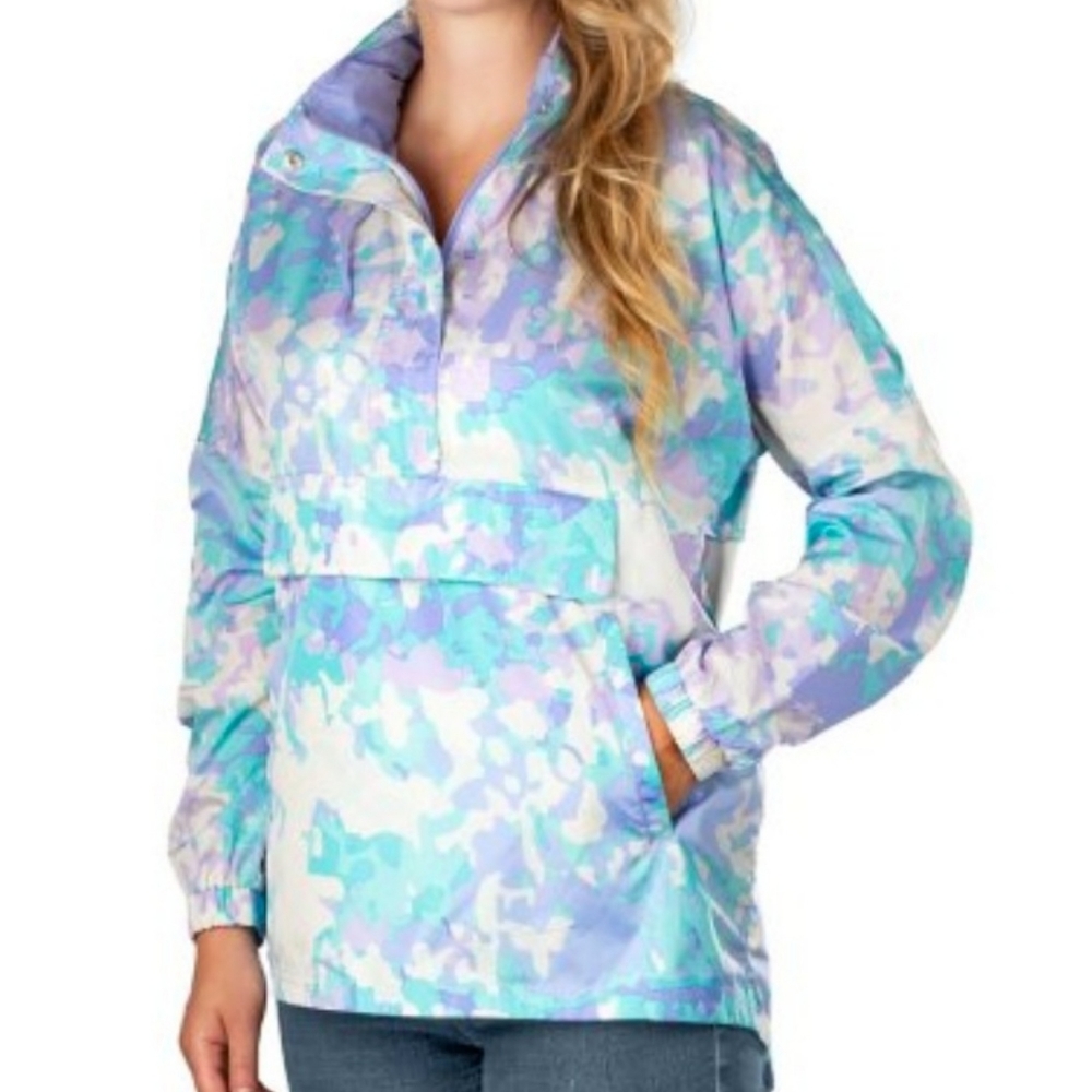 NWT Lauren James M &XXL Pastl Print Pullovr Anonak - Picture 2 of 5
